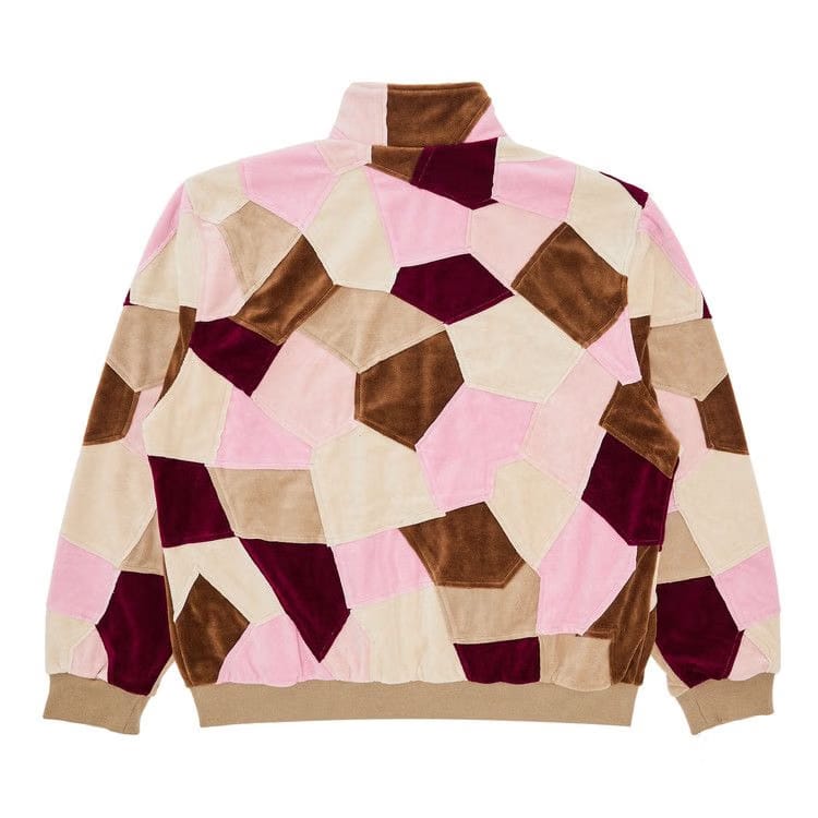 Supreme Patchwork Velour Track Jacket Tan