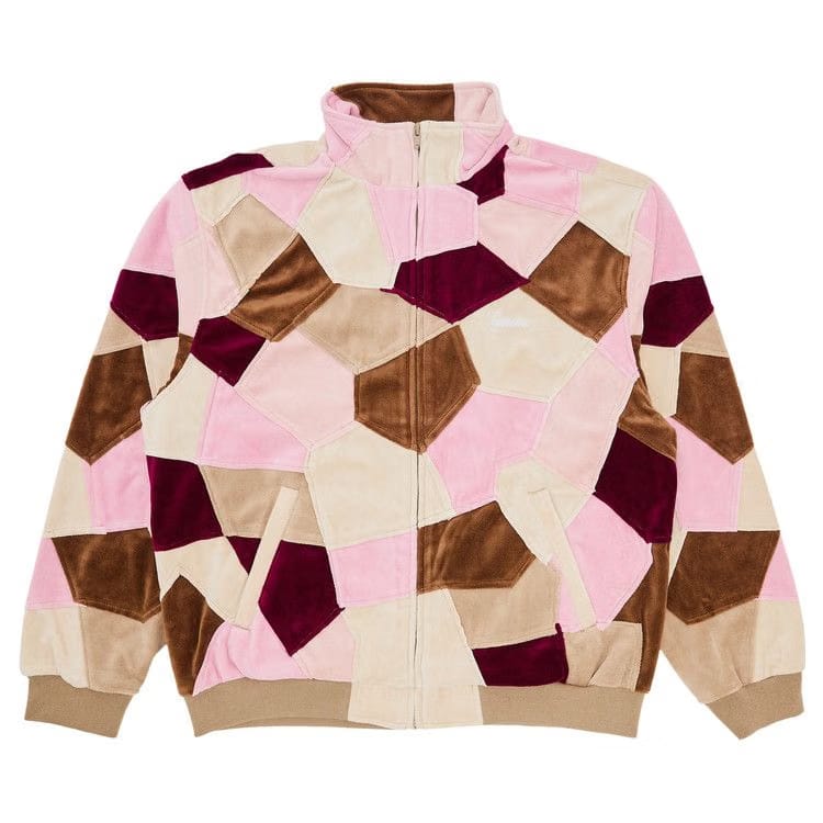 Supreme Patchwork Velour Track Jacket Tan