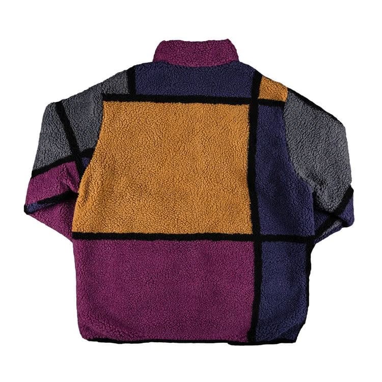 Supreme Reversible Colorblocked Fleece Jacket Purple