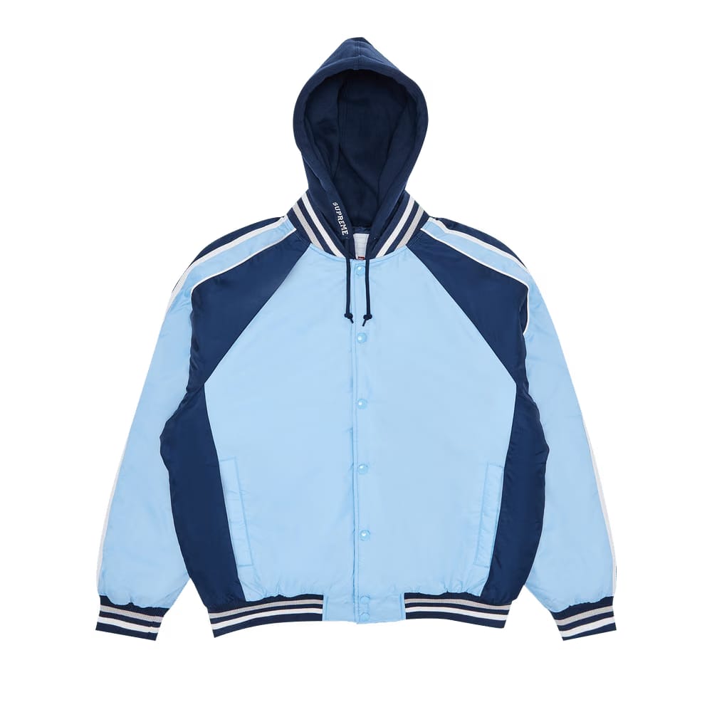 Supreme Hooded Stadium Jacket Blue