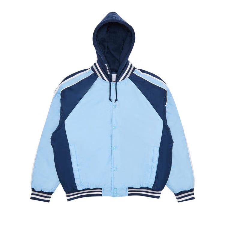 Supreme Hooded Stadium Jacket Blue