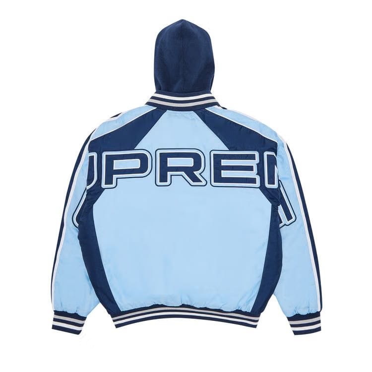 Supreme Hooded Stadium Jacket Blue