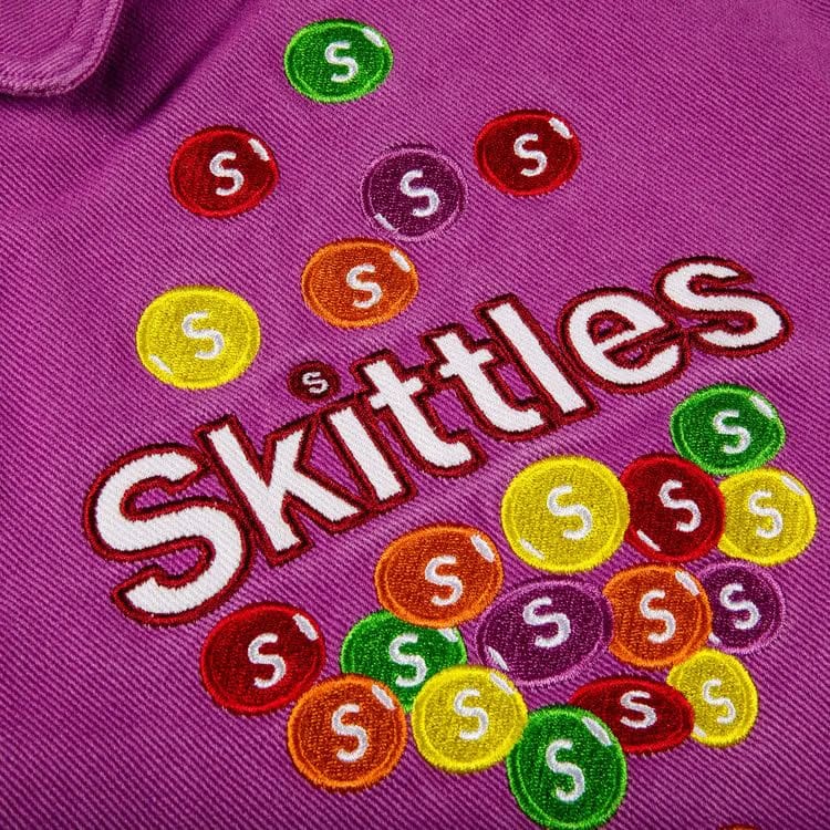 Supreme x Skittles x Mitchell & Ness Varsity Jacket Purple