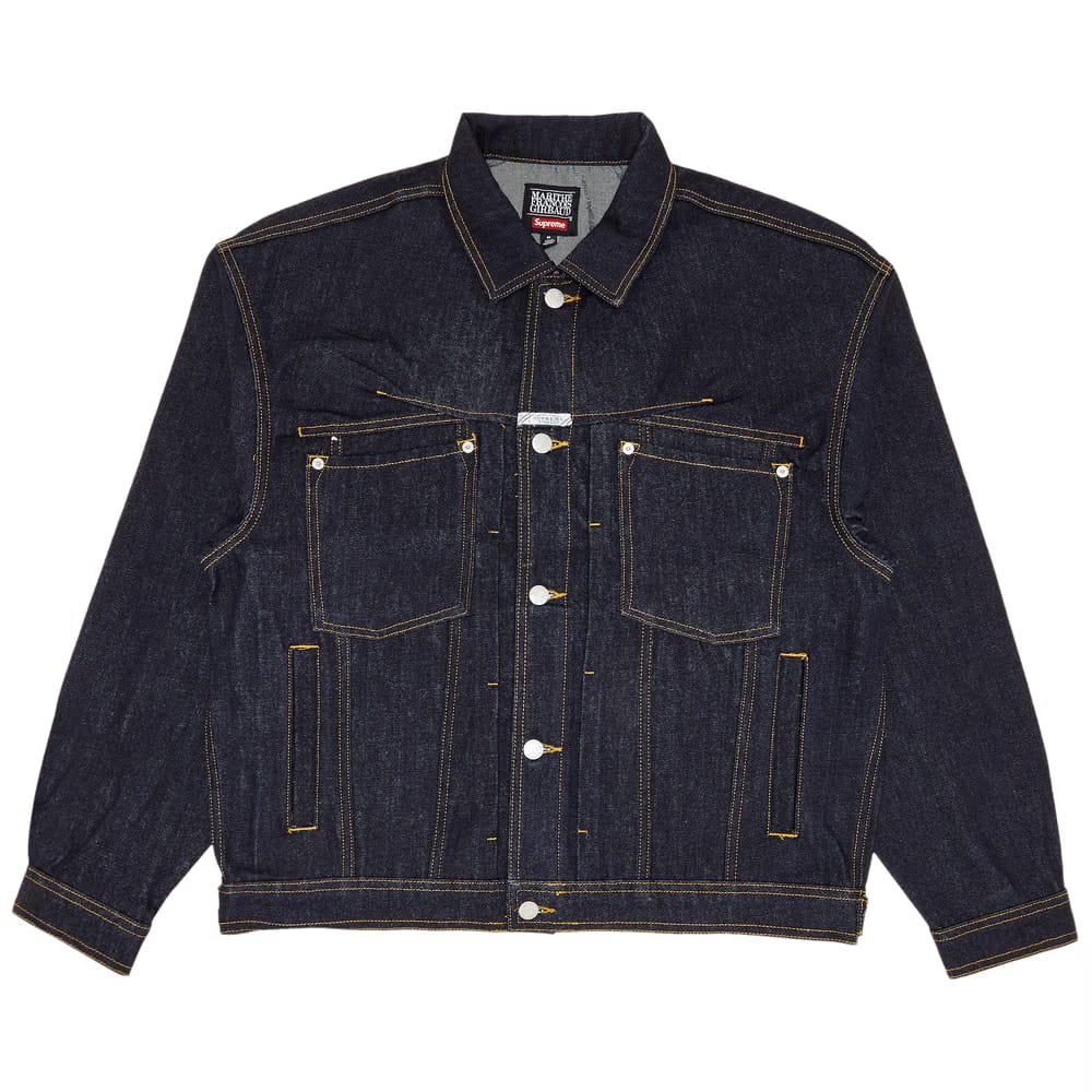 Supreme x Martithé + François Girbaud X-Seam Denim Trucker Jacket Rigid Indigo