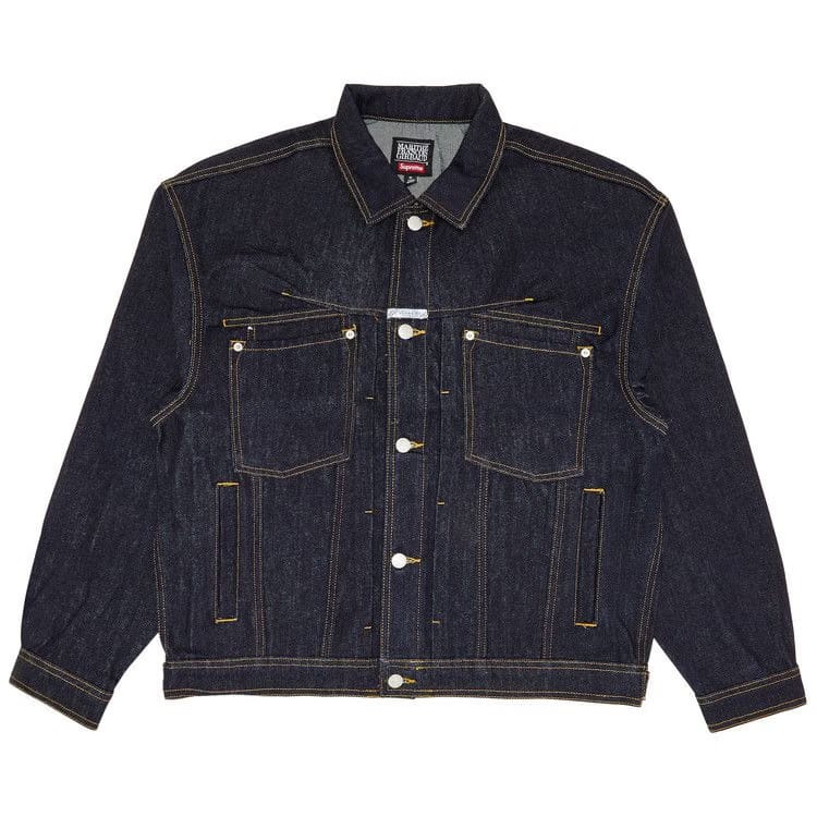 Supreme x Martithé + François Girbaud X-Seam Denim Trucker Jacket Rigid Indigo