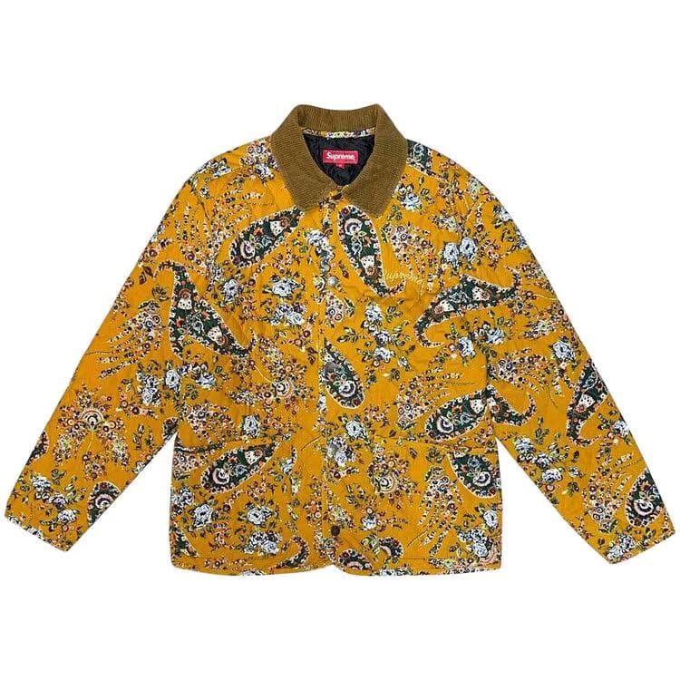 Supreme Quilted Paisley Jacket Mustard Paisley