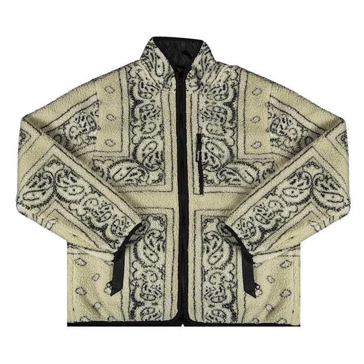 Supreme Reversible Bandana Fleece Jacket Tan