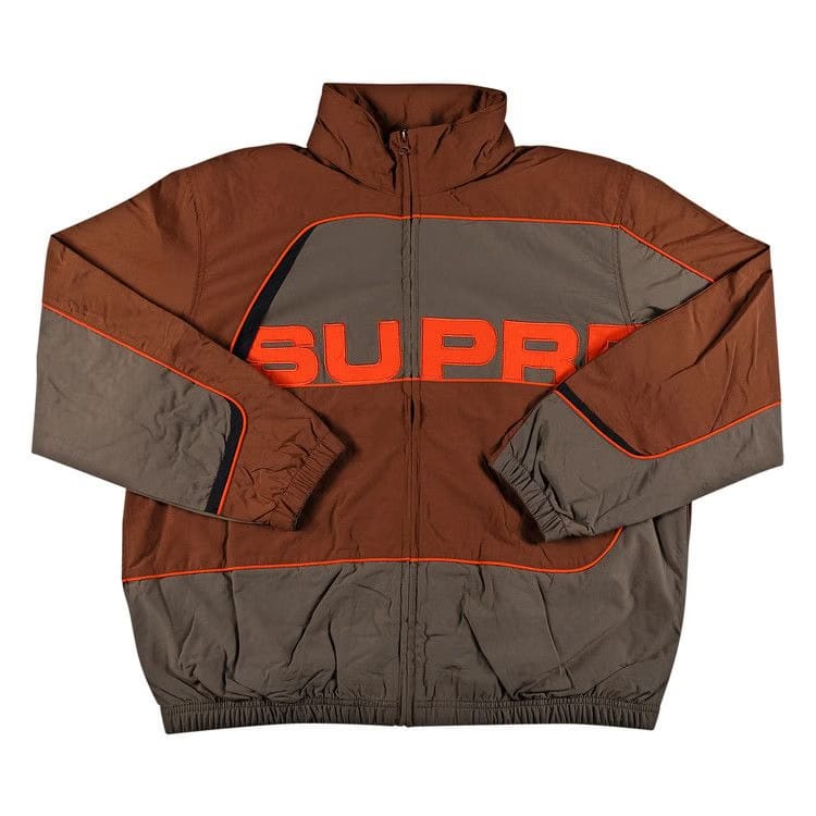 Supreme S Paneled Track Jacket Brown
