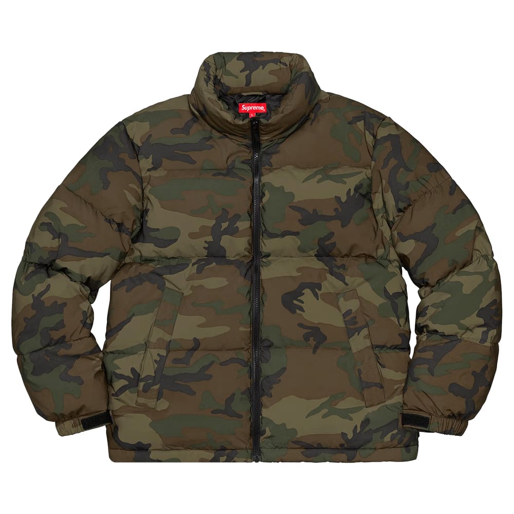Supreme Reflective Camo Down Jacket Woodland Camo