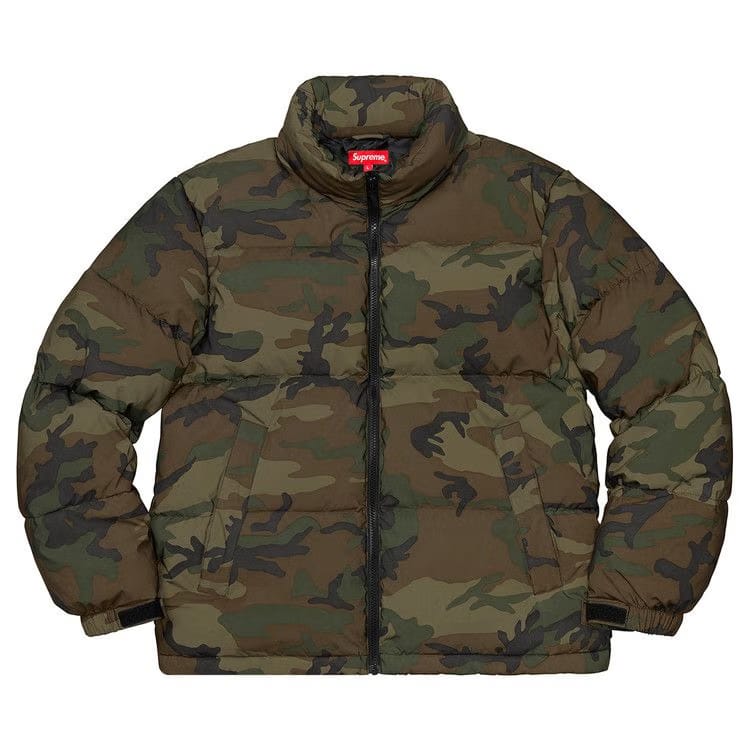 Supreme Reflective Camo Down Jacket Woodland Camo