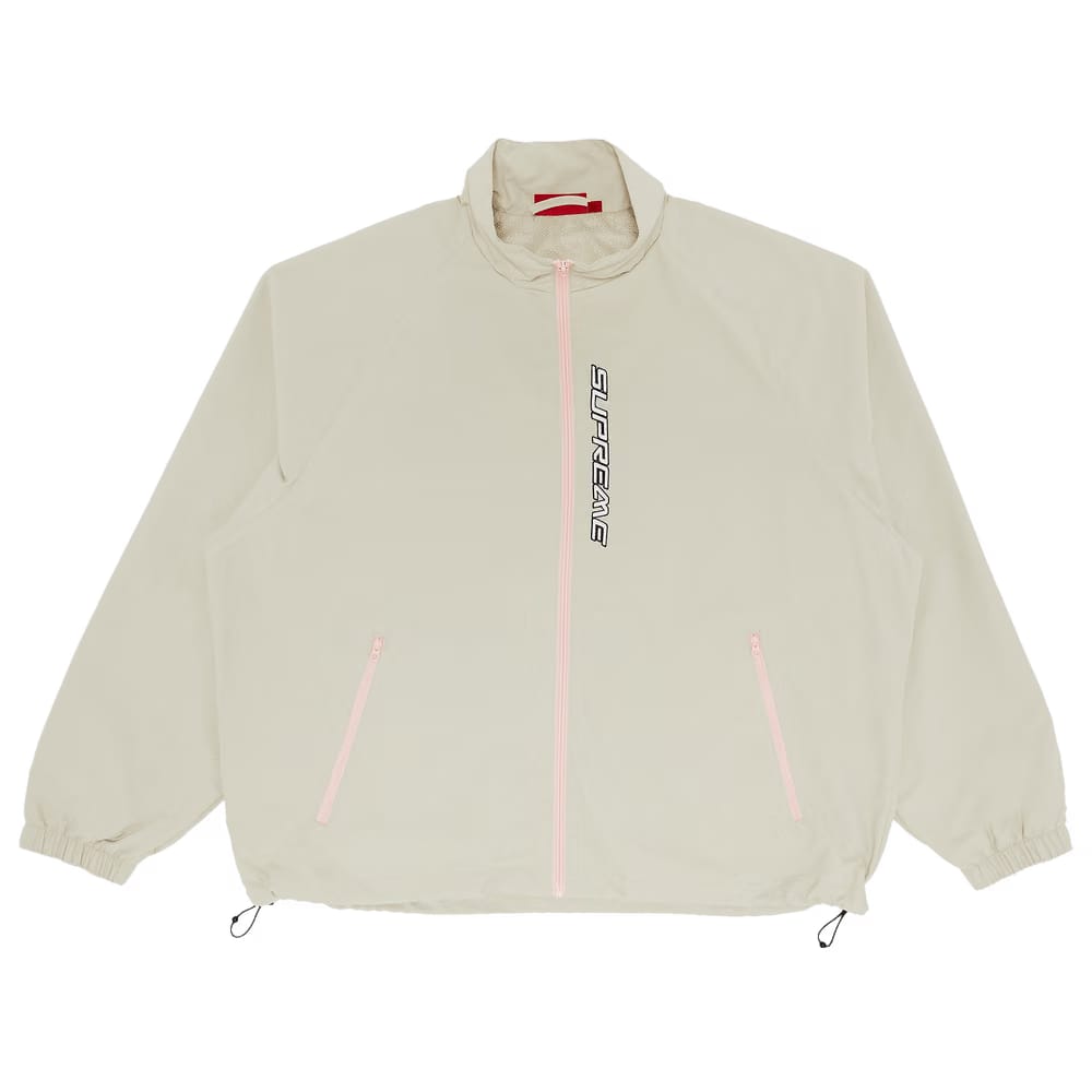 Supreme Contrast Zip Track Jacket Tan