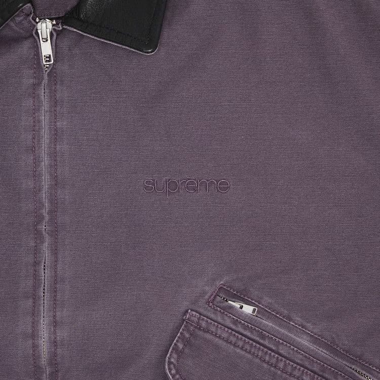 Supreme Leather Collar Utility Jacket Dusty Purple
