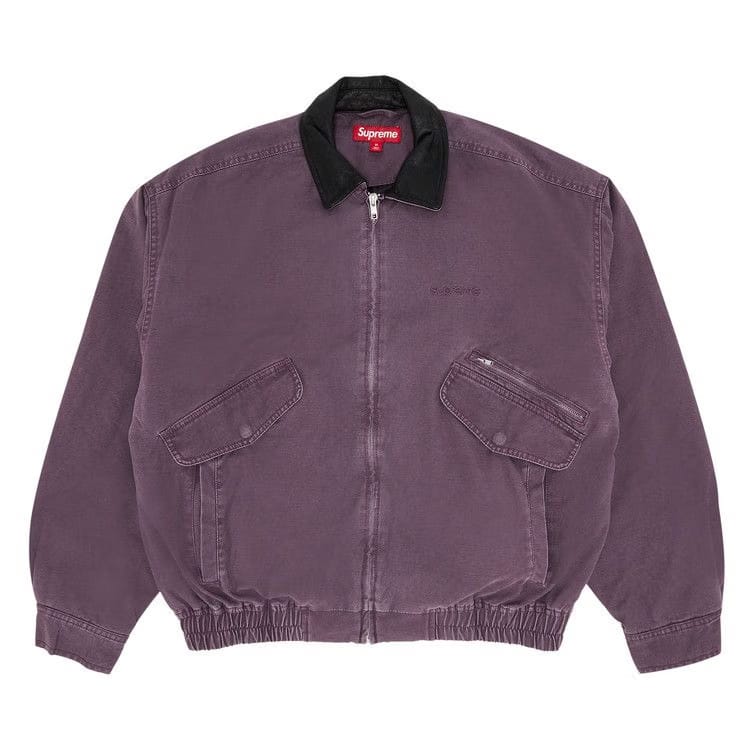 Supreme Leather Collar Utility Jacket Dusty Purple