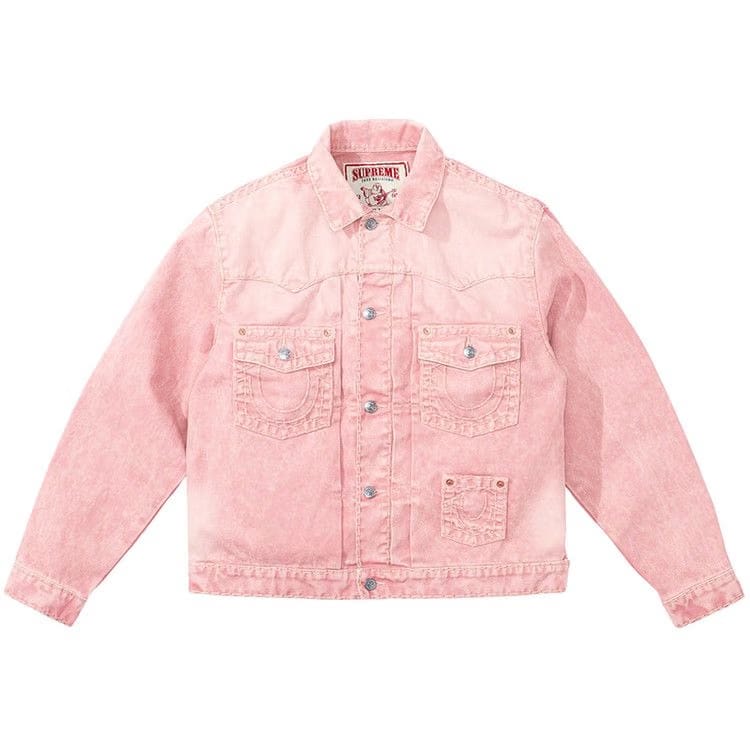 Supreme x True Religion Denim Trucker Jacket Pink