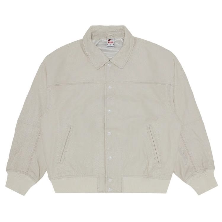 Supreme x Nike Leather Varsity Jacket Snakeskin