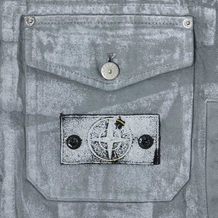 Supreme x Stone Island Denim Trucker Jacket Reflective