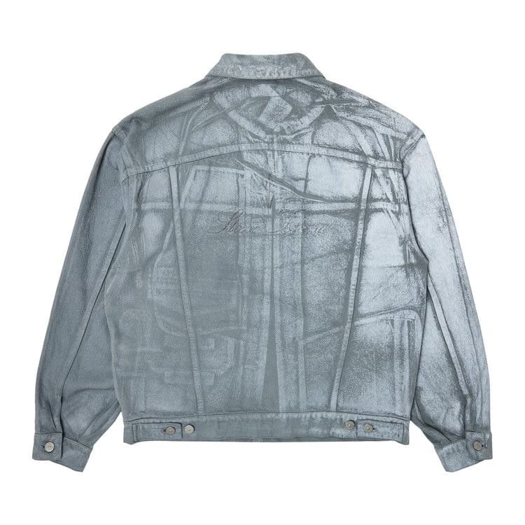 Supreme x Stone Island Denim Trucker Jacket Reflective