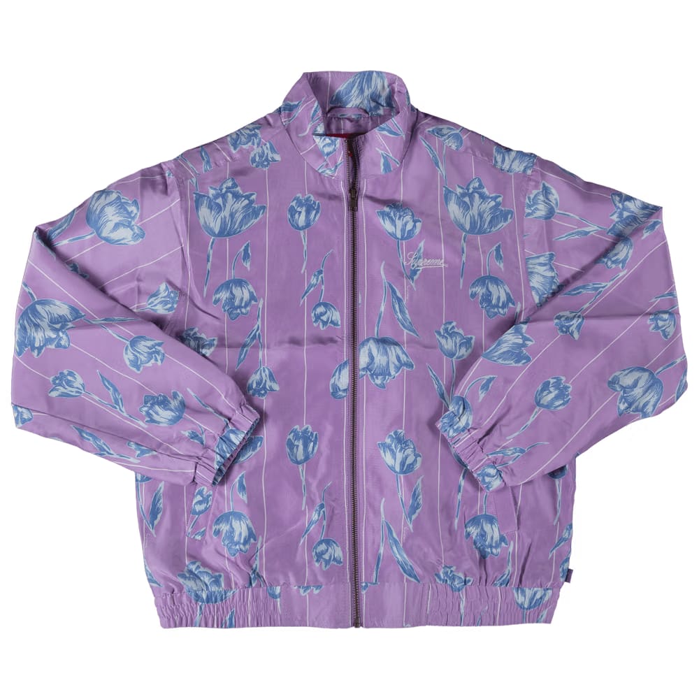 Supreme Floral Silk Track Jacket Purple
