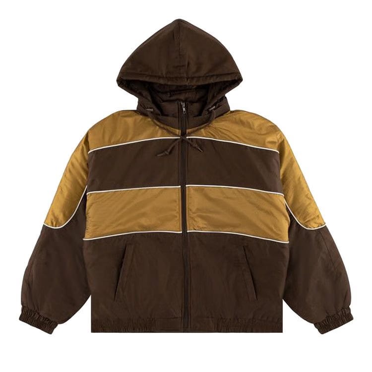 Supreme Sports Piping Puffy Jacket Brown