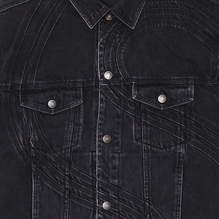 Supreme S Logo Denim Trucker Jacket Washed Black