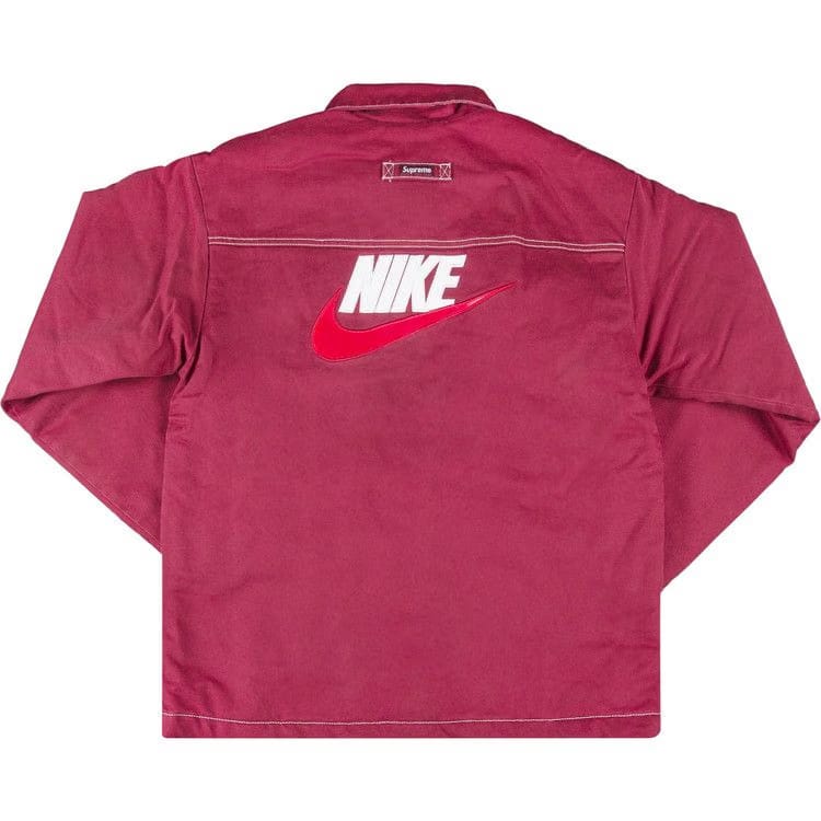 Supreme x Nike Double Zip Quilted Work Jacket Burgundy