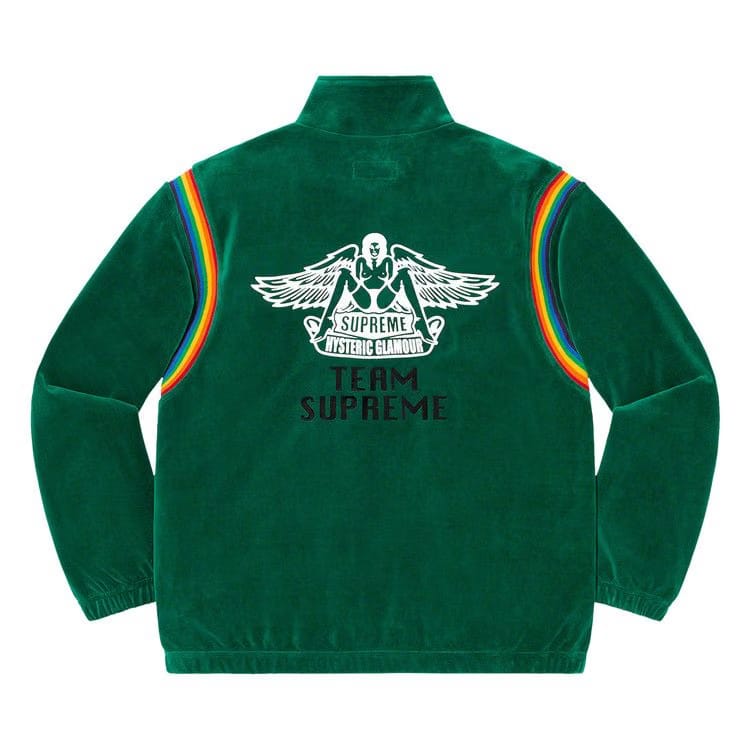 Supreme x Hysteric Glamour Velour Track Jacket Green