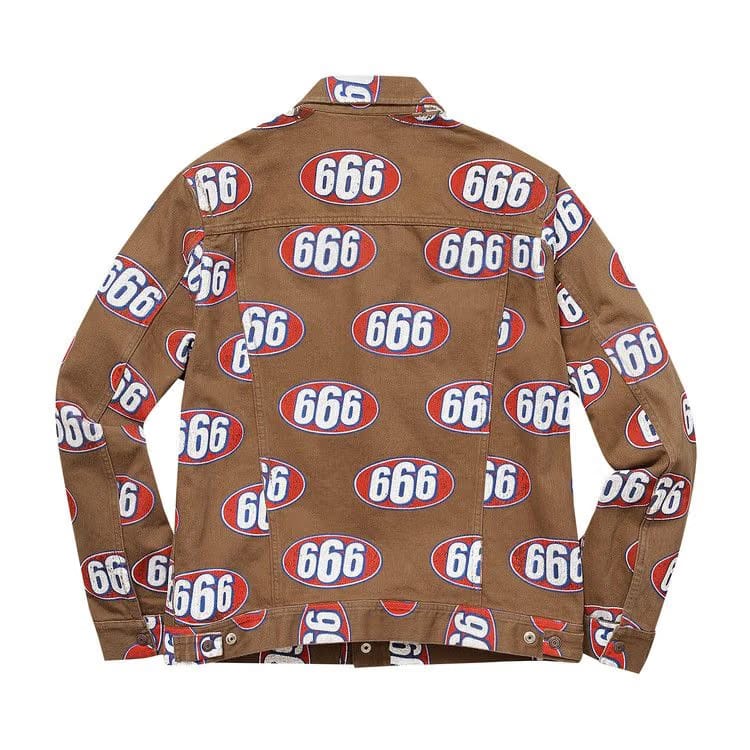 Supreme 666 Denim Trucker Jacket Brown