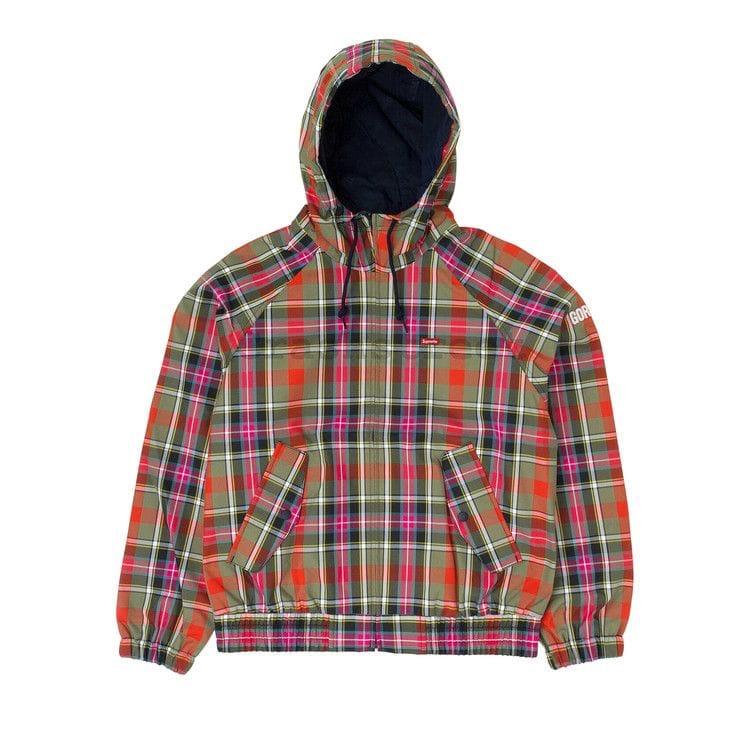 Supreme GORE-TEX Hooded Harrington Jacket Olive Plaid