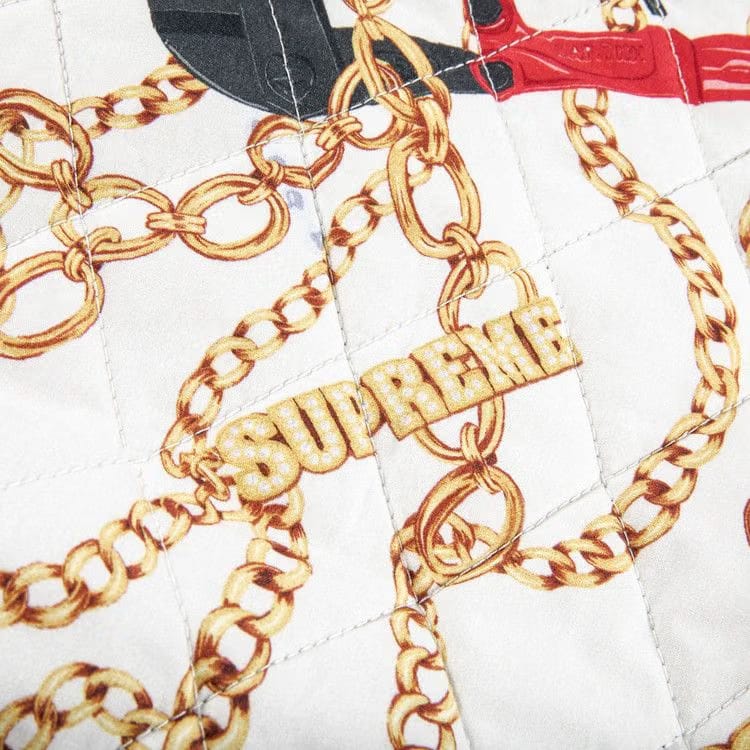 Supreme Chains Quilted Jacket White