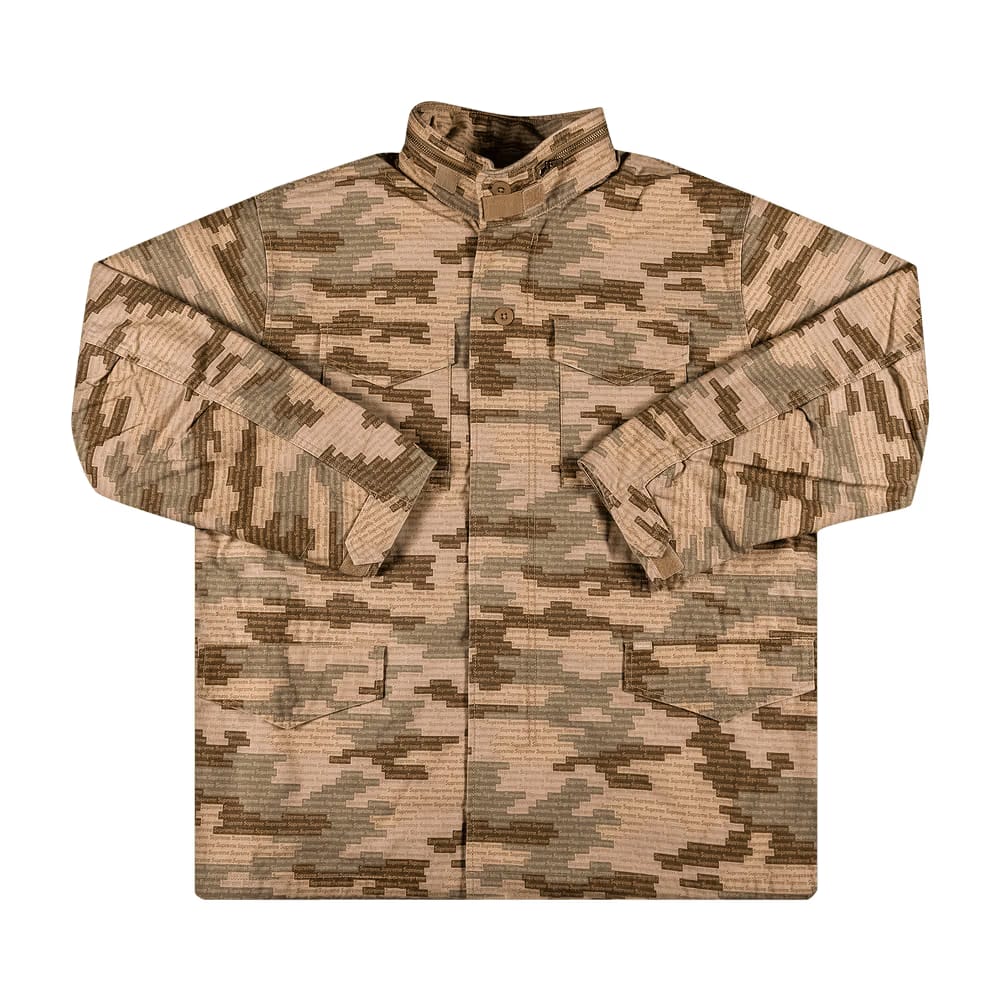 Supreme Logo Camo M-65 Jacket Tan