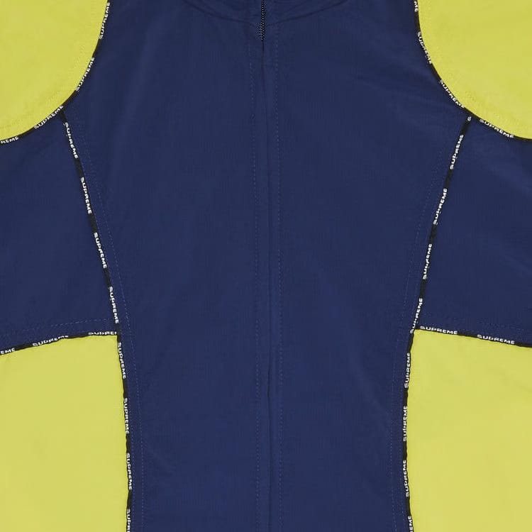 Supreme Logo Piping Hooded Track Jacket Navy