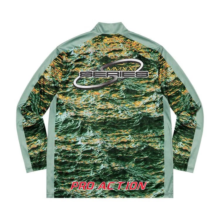 Supreme Waves Zip Pullover Light Green