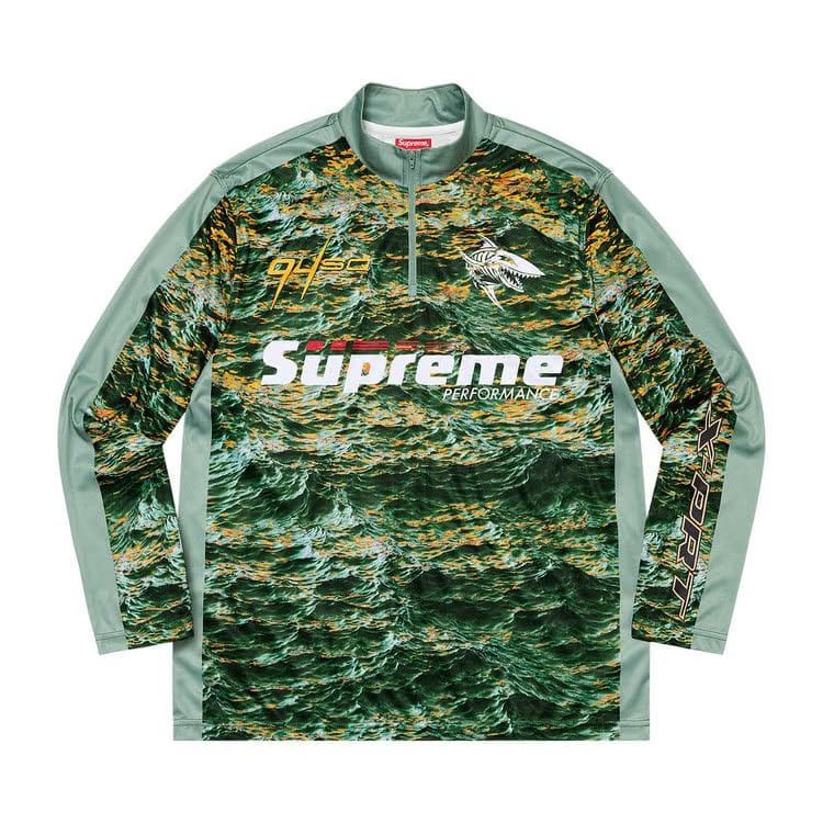 Supreme Waves Zip Pullover Light Green