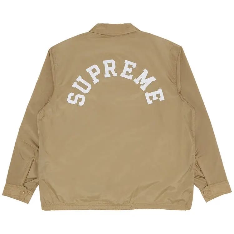 Supreme x Champion Coaches Jacket Tan