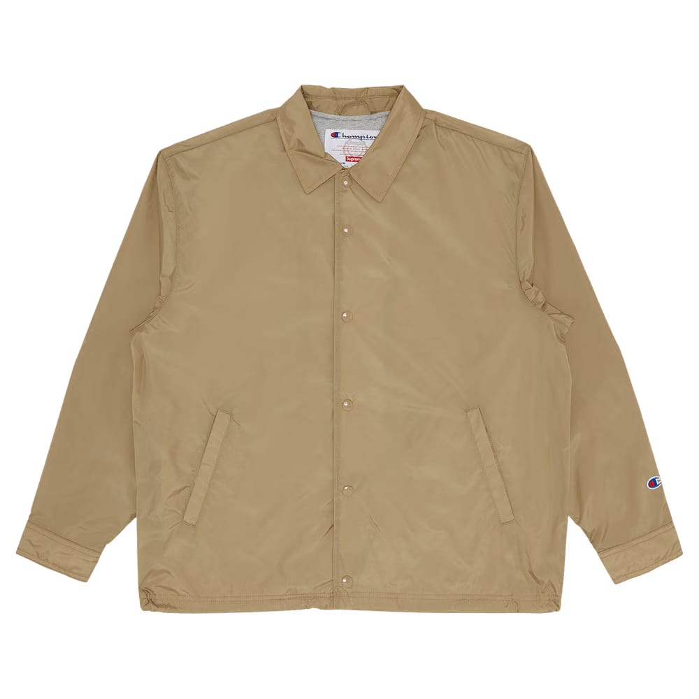 Supreme x Champion Coaches Jacket Tan