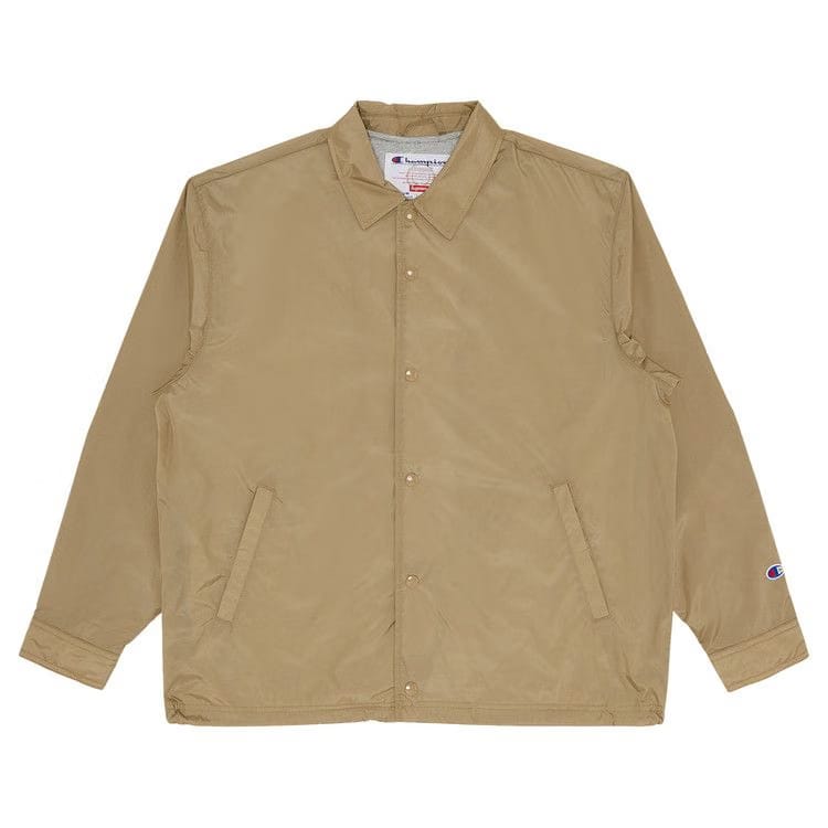 Supreme x Champion Coaches Jacket Tan