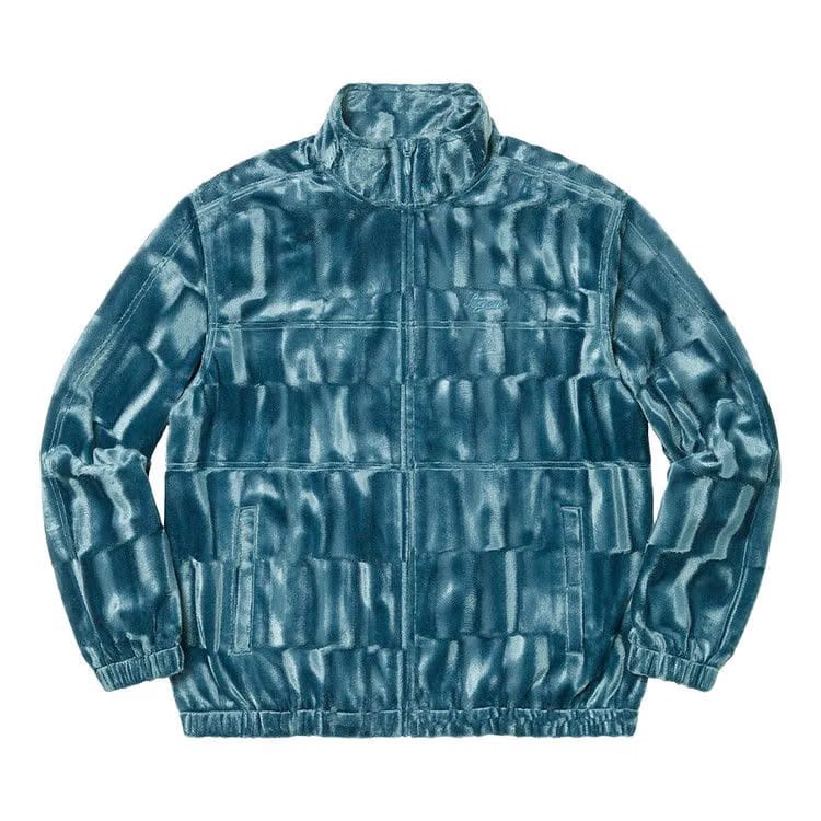 Supreme Velour Track Jacket Slate
