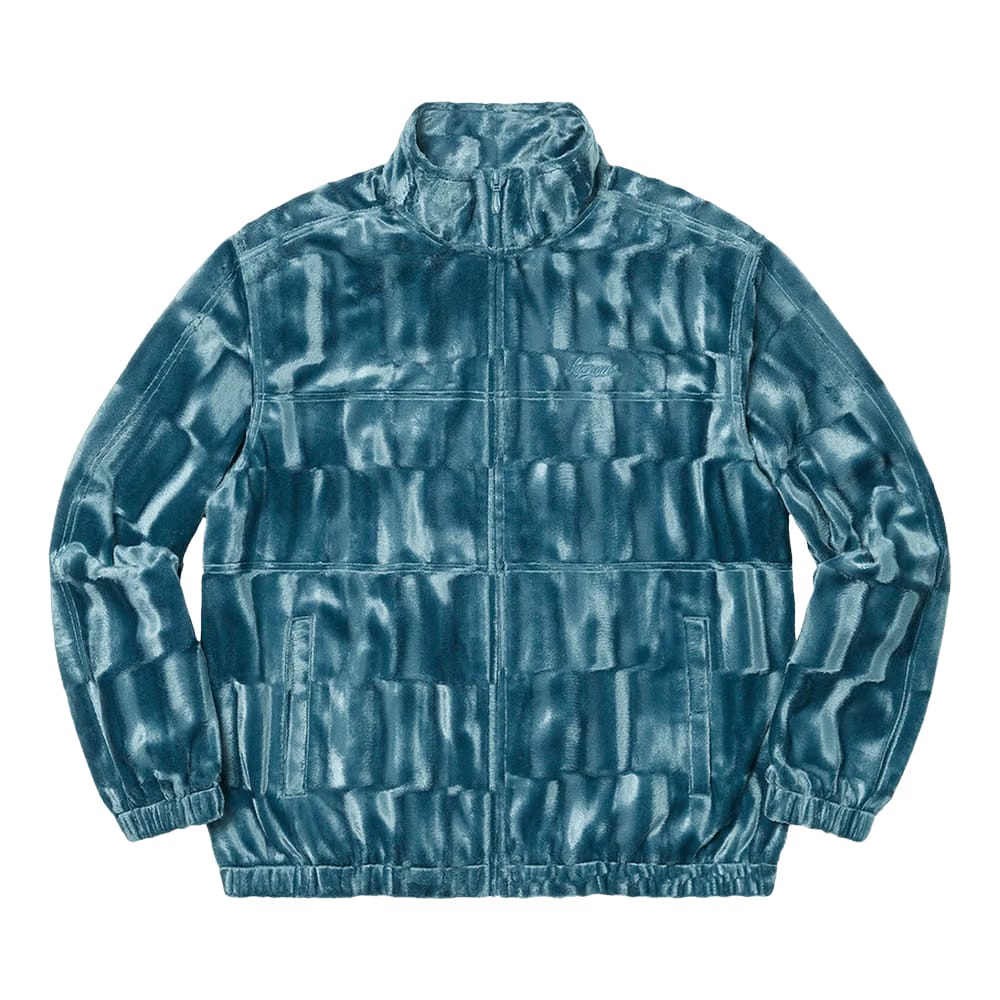 Supreme Velour Track Jacket Slate