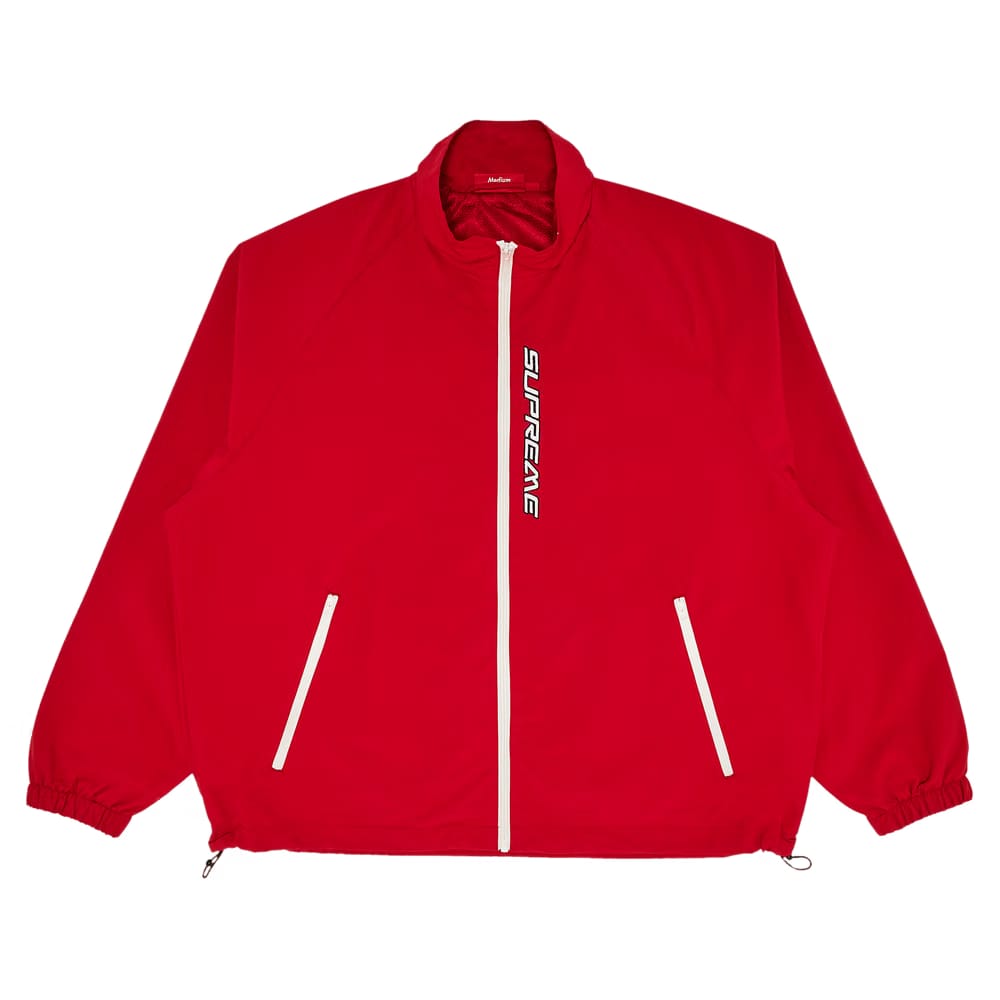 Supreme Contrast Zip Track Jacket Red