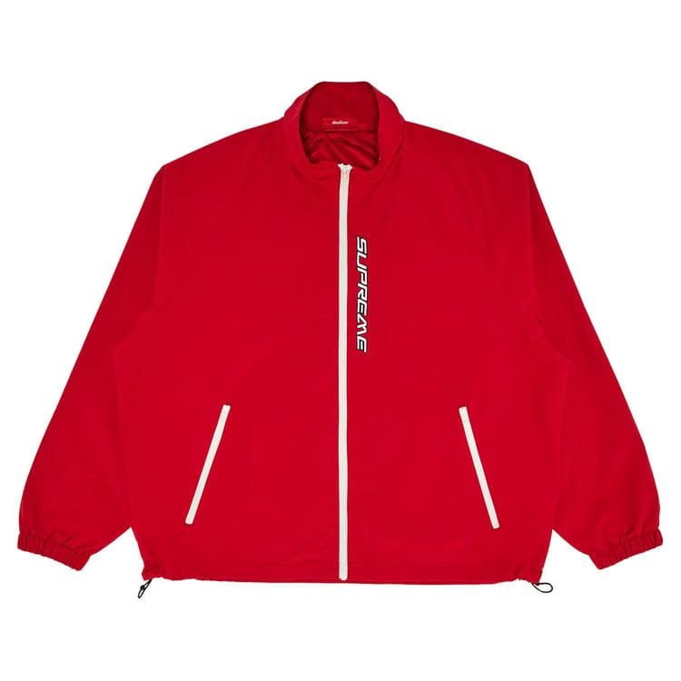Supreme Contrast Zip Track Jacket Red