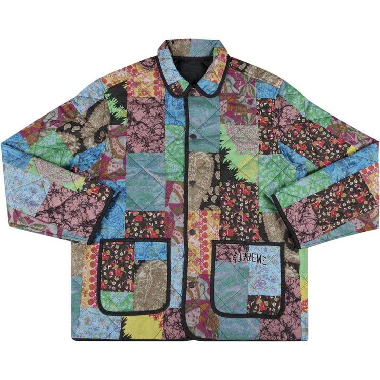 Supreme Reversible Patchwork Quilted Jacket Multi