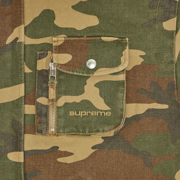 Supreme Canvas Clip Jacket Tan Camo