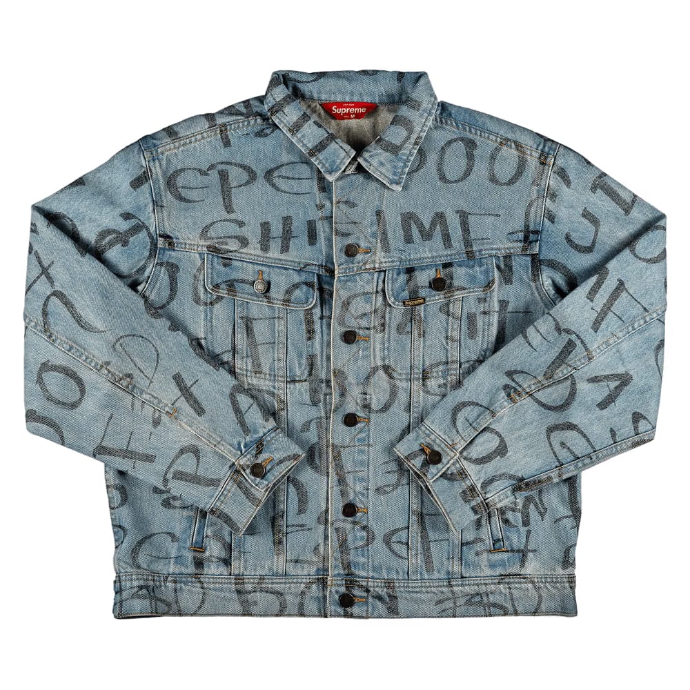 Supreme Black Ark Denim Trucker Jacket Blue