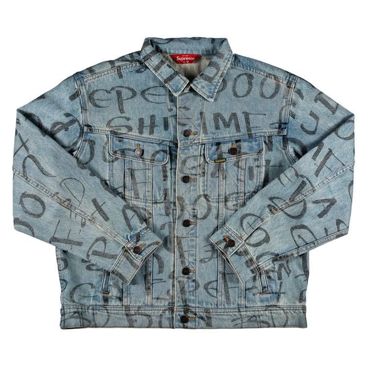 Supreme Black Ark Denim Trucker Jacket Blue