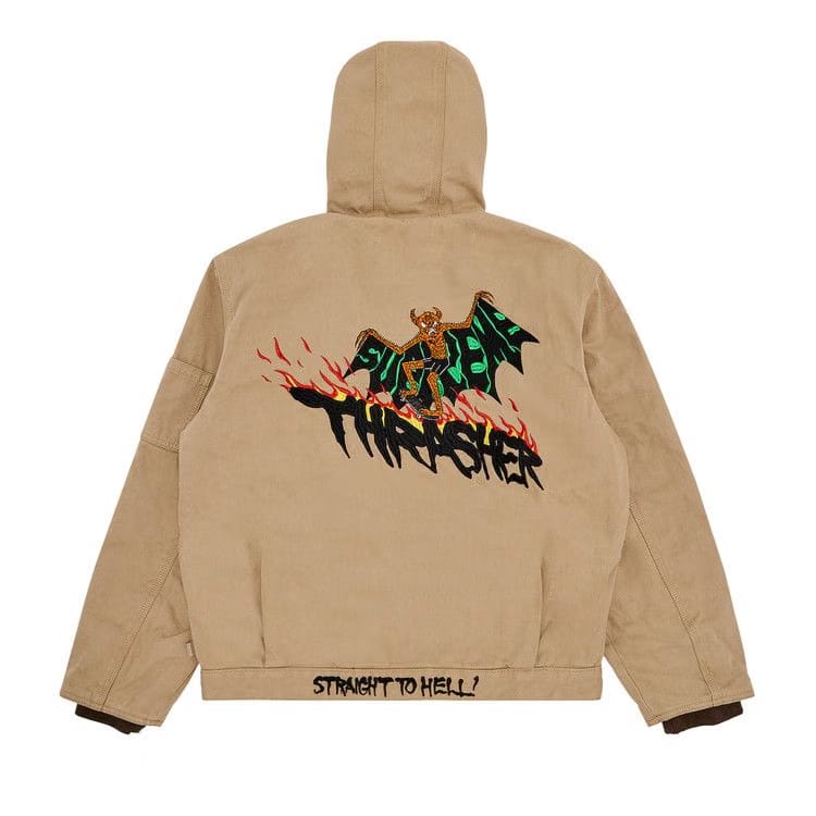 Supreme x Thrasher Hooded Work Jacket Tan