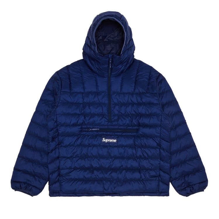 Supreme Micro Down Half Zip Hooded Pullover Navy