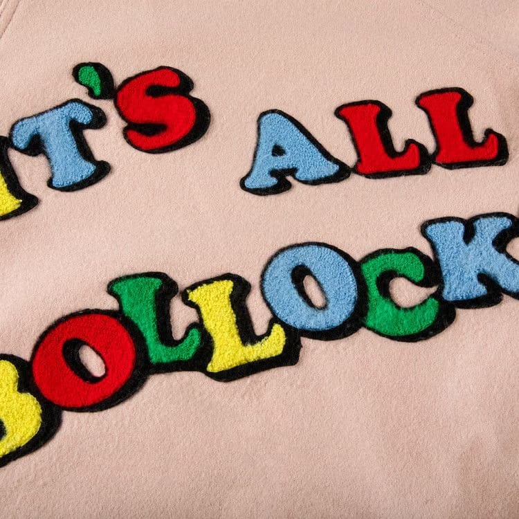 Supreme x Jamie Reid It's All Bollocks Varsity Jacket Dusty Pink