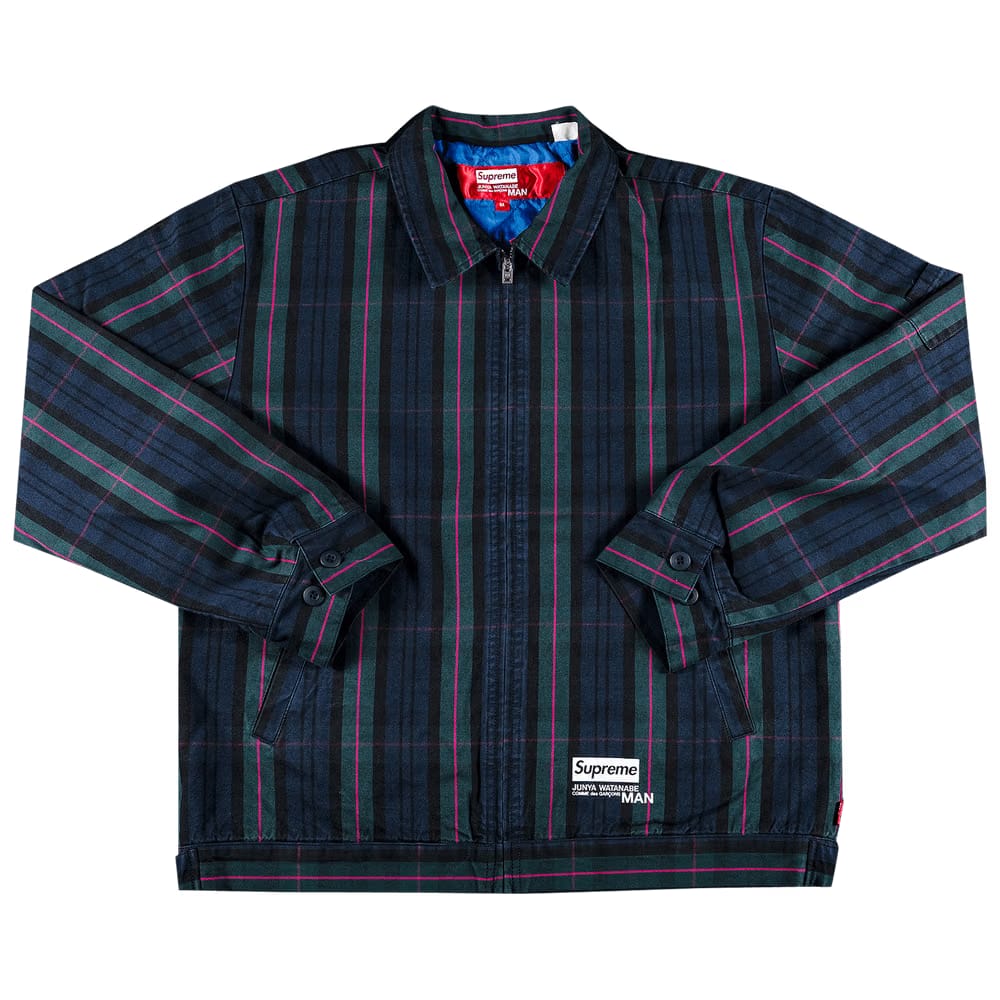 Supreme x Junya Watanabe x Comme des Garçons MAN Printed Work Jacket Navy Plaid