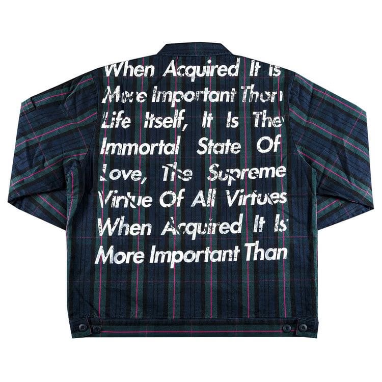 Supreme x Junya Watanabe x Comme des Garçons MAN Printed Work Jacket Navy Plaid