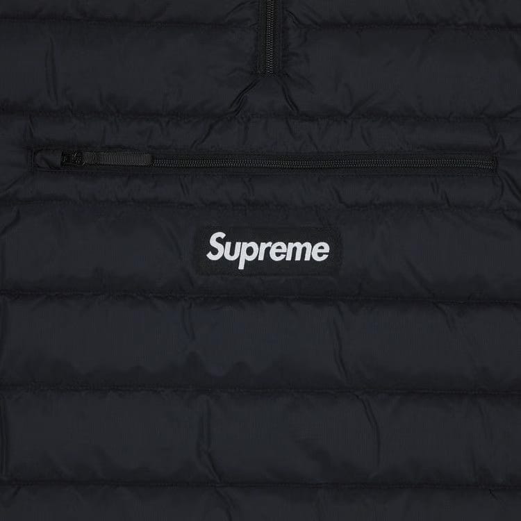 Supreme Micro Down Half Zip Hooded Pullover Black